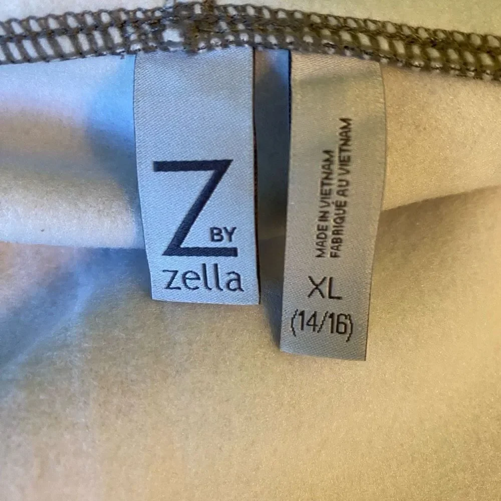 Z by Zella Girls Gray Thumbhole Full Zip Hooded Timeout Tech Jacket XL 14/16